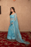 Aasmani- Blue Kota Silk Saree