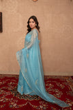 Aasmani- Blue Kota Silk Saree