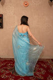 Aasmani- Blue Kota Silk Saree