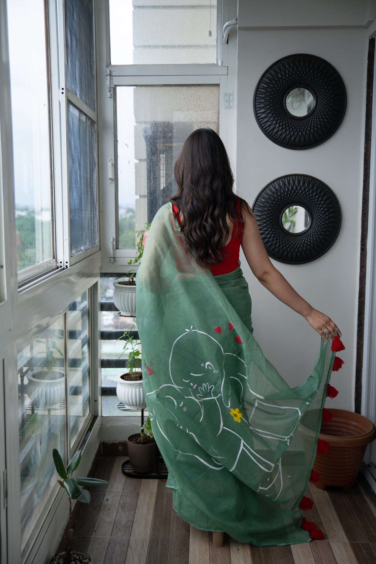 Amora - Handpainted Kota Doria Saree