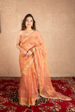 Amulya- Rose Gold Tissue Saree