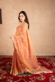 Amulya- Rose Gold Tissue Saree
