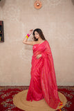 Anandita- Pink Tikli Work Saree