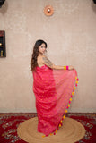 Anandita- Pink Tikli Work Saree