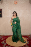 Archita- Green Tikli Work Saree