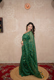 Archita- Green Tikli Work Saree