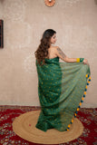 Archita- Green Tikli Work Saree