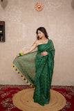 Archita- Green Tikli Work Saree