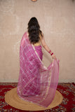 Arpita- Pink Striped Gota Patti Saree