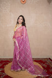 Arpita- Pink Striped Gota Patti Saree