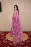 Arpita- Pink Striped Gota Patti Saree