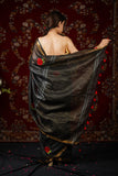 Rosa - Black Silk Linen Saree