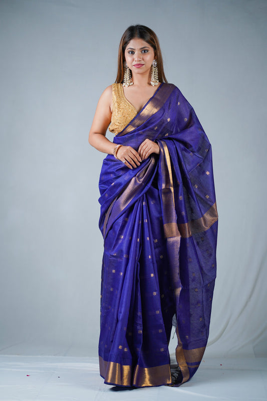 Oh Jaana - Purple Silk saree
