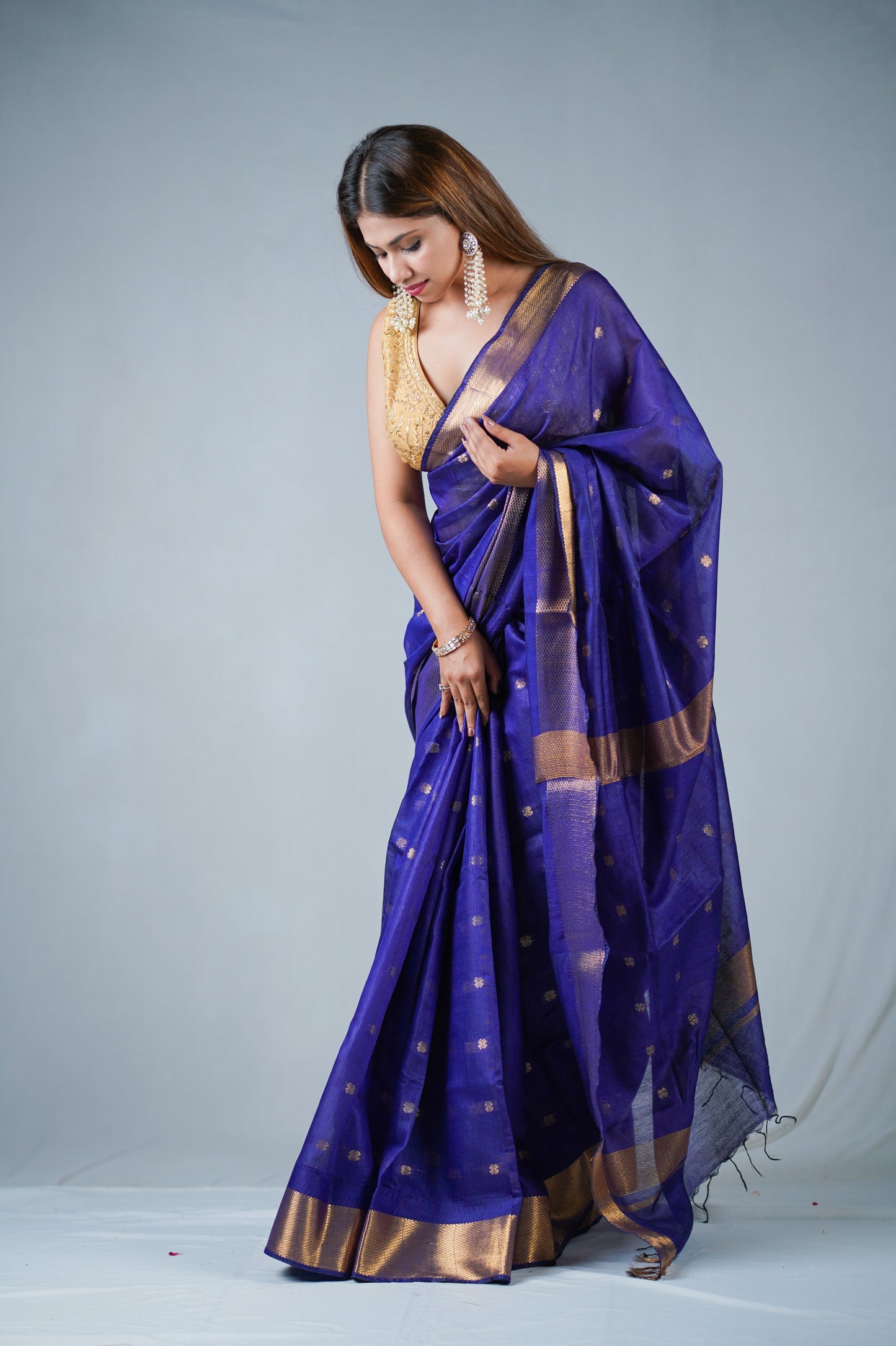 Oh Jaana - Purple Silk saree