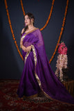 Uttara- Purple Kota Silk Saree