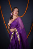 Uttara- Purple Kota Silk Saree