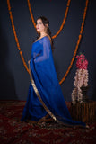 Jaldhi- Blue Kota Silk Saree