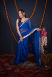 Jaldhi- Blue Kota Silk Saree
