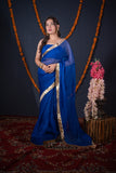 Jaldhi- Blue Kota Silk Saree