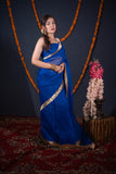 Jaldhi- Blue Kota Silk Saree