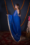 Jaldhi- Blue Kota Silk Saree