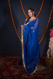 Jaldhi- Blue Kota Silk Saree