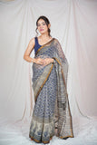Regal Blue - Blue Kota Doria Saree