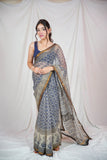 Regal Blue - Blue Kota Doria Saree