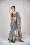 Regal Blue - Blue Kota Doria Saree