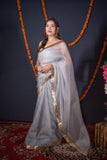 Mandakini- Grey Kota Silk Saree