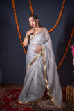 Mandakini- Grey Kota Silk Saree