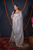 Mandakini- Grey Kota Silk Saree