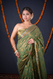 Snigdha- Floral Woven Kota Doria Saree