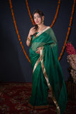 Trina- Green Kota Silk Saree