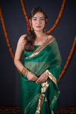 Trina- Green Kota Silk Saree