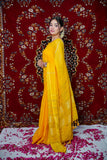 Swarna Rekha - Yellow Striped Linen Saree