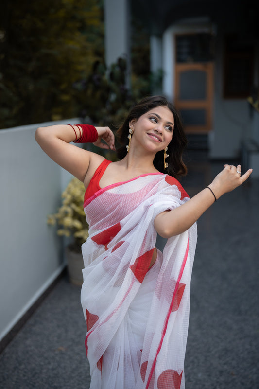 Love- Handpainted Kota Doria Saree