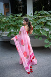 The Lotus Touch- Hand Painted Kota Doria Saree