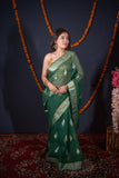 Tulika- Green Kota Doria Saree