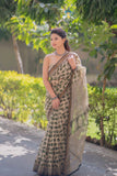 Gajrekha - Cream Kota Doria Saree