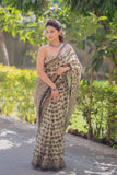 Gajrekha - Cream Kota Doria Saree