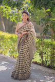 Gajrekha - Cream Kota Doria Saree