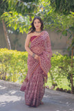 Sugandhika- Leaf Print Kota Doria Saree