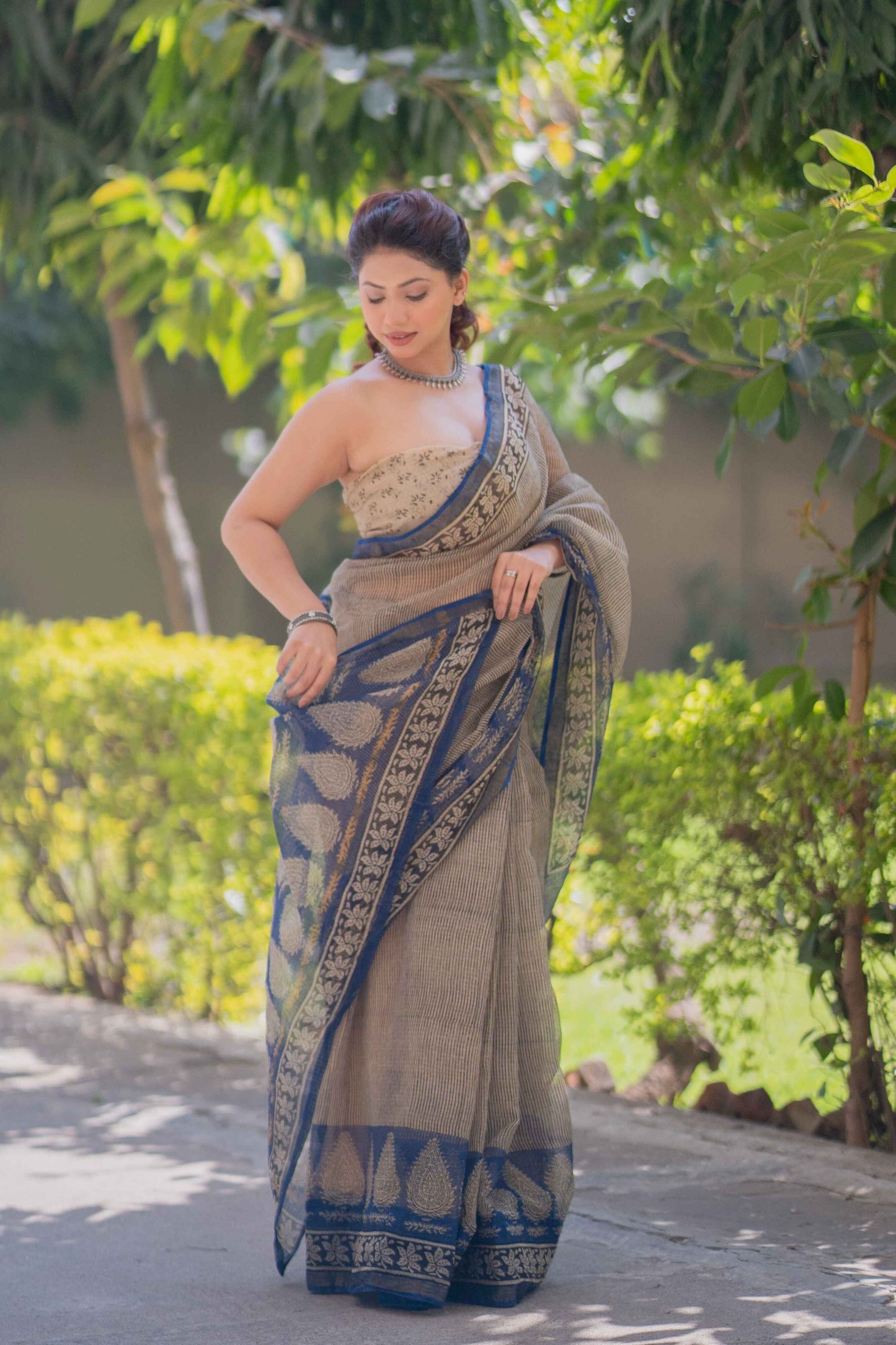 Rasika - Striped Kota Doria Saree