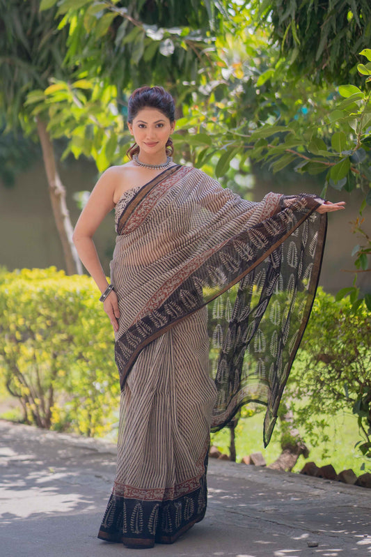 Chaaya - Striped Kota Doria Saree