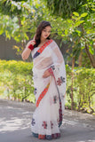 Raina- White Kota Doria Saree