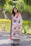 Raina- White Kota Doria Saree