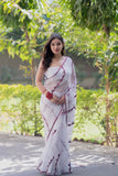 Vidyuta - White Kota Doria Saree
