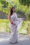 Vidyuta - White Kota Doria Saree