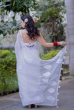 Kritika- White Kota Doria Saree